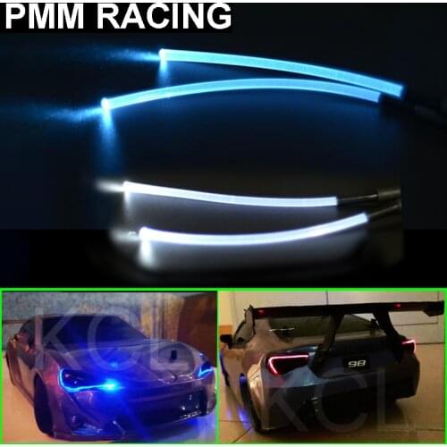 LED Headlight Daytime Running Lights Taillight Chassis Lamps for 1/10 RC Crawler Car Short-Course Truck Drifting Flat Sports Car