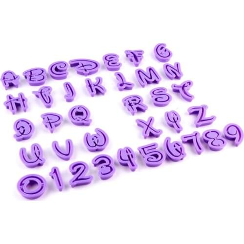 Luyou 26pcs/set Funny Creative Cartoon Alphabet Cookie Cutter Number Letter Set Cake Tool Fondant Mold FM1669