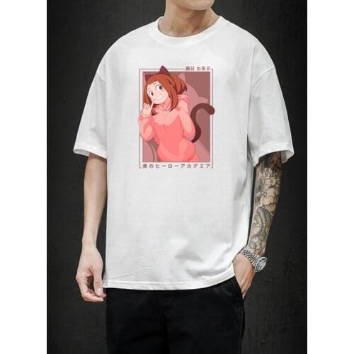 Boku No Hero Academia Cartoon Print Summer Men Casual Tops Cotton O-neck Summer Japanese Male Harajuku Tshirts Fashion Tees