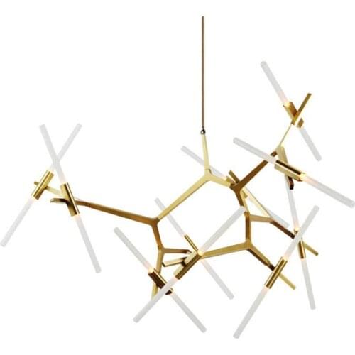 G9 LED Iron Glass Gold Black Branch Suspension Luminaire Lampen Lustre Pendant Lights.Pendant Lamp.Pendant light For Foyer