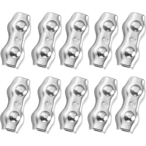 Embossing tools herramientas Steel Wire Rope Chuck Lock 304 Stainless M3 Double Clip Clamp for Industrial Mechanism