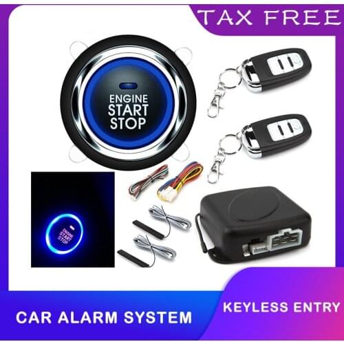 Car Keyless Entry Engine Start Push Button Alarm Remote Control Engine 12V Starter Stop Car Accessories Universal