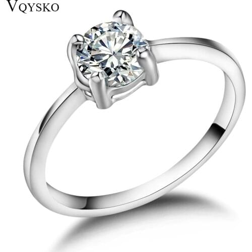 Crystal Ring Band Ring Titanium Wedding Engagement Anniversary Ring for Women Best Gift