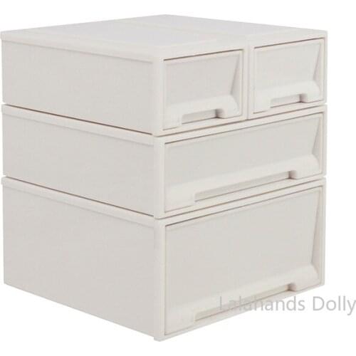 1:6 Doll House Mini Big Drawer Type Storage Box Model for OB11, Blythe, BJD Doll House Furniture Decoration Accessories