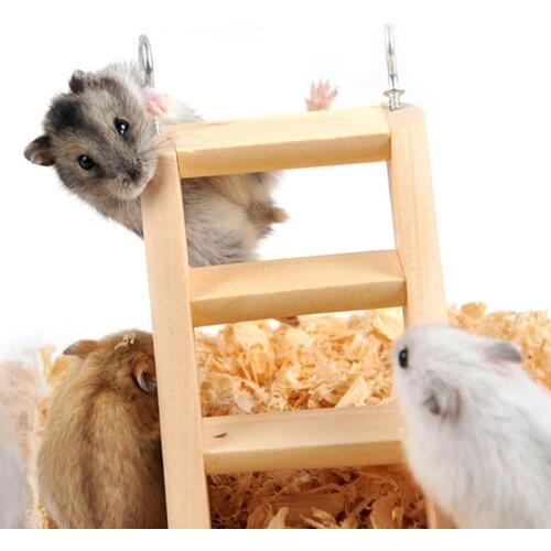 Small Pet Stair Toy Hamster Guinea Pig Toy Ferrets Toy Stairs Wood Mouse Hamster Ladder Pet Supplies Pet Toy