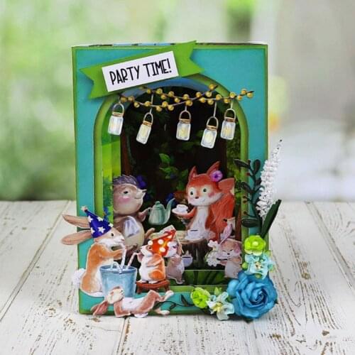 Cute Little Animals Metal Cutting Dies& coordinating Cardstock for Scrapbooking Craft Embossing Stencil Die Cut Card Photo