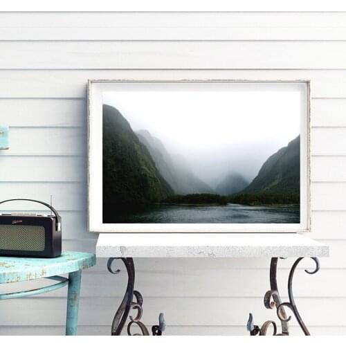 Milford Sound Prints New Zealand Mountain Landscape Photography Canvas Poster Wall Art Painting Nordic Decoration Home Decor