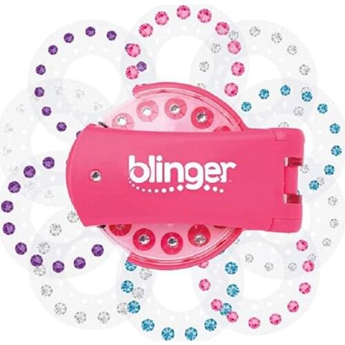 Fashion 180 Gems Blingers Deluxe Set Toy Pretend Play Jewel Refill Set DIY Girls Hair Styling Tool Diamond Sticker Toys Gifts