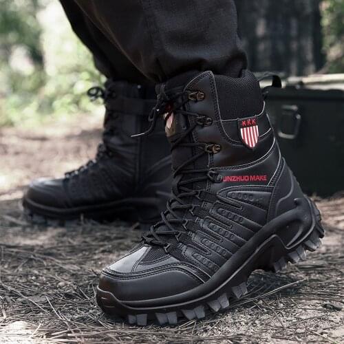 Men Army Boots 2020 Autumn Winter Outdoor Military Combat Training Boots Non-slip Sport Shoes Male Hiking Boots Desert Work Shoe