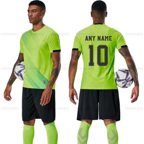 Male Adults Soccer Jersey Set Football Match Uniforms Men Soccer Uniform Sets Custom Sports Soccer Shirts