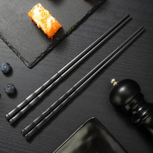 10 Pairs Set Japanese chopsticks Non Slip Reusable china Sushi sticks dishwasher safe Bamboo Shape Food Grade Chopsticks