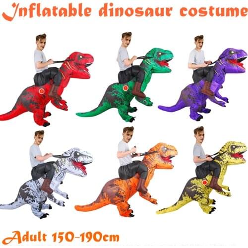 New Inflatable Dinosaur Costume T-REX Cosplay party costumes Fantasy dress suit anime Mascot disfraz Halloween Costume For Adult
