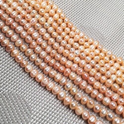 Natural Freshwater Pearl Beading Rice shape Isolation Punch Loose Beads For jewelry making DIY Necklace Bracelet Accessories
