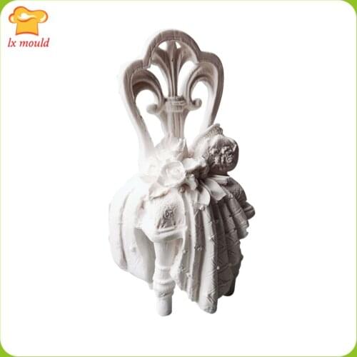 LXYY MOULD New European Chair Mould Plaster Aromatherapy Candle Silicone Mould