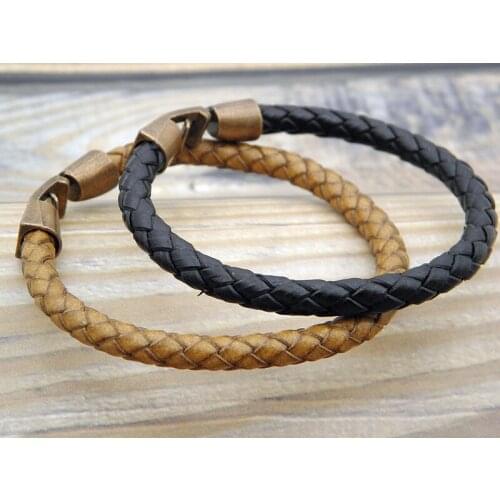 New Arrival Vintage Genuine Leather Wristband Cuff Bracelets For Men Women Handmade Stylish Leather Wrap Bracelet Jewelry Stock