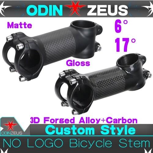 OdinZeus Forged Alloy Carbon Stem Ultra light Superstrong Mountain /Road/MTB Bicycle Stem 6 or 17 Degree 31.8mmX (70-110mm)