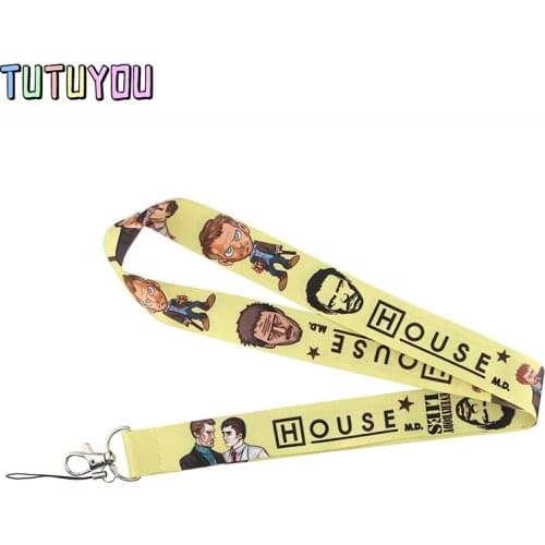 PC523 TV Show House M.D. Lanyards Id Badge Holder Keychain ID Card Pass Gym Mobile Badge Holder Lanyard Key Holder