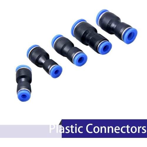 Air Pneumatic 10mm 8mm 6mm 12mm 4mm 16mm OD Hose Tube One Touch Push Into Straight Gas Fittings Plastic Quick Connectors Fitting