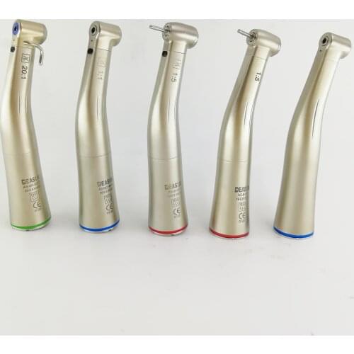 Straight Contra Angle Ti-Max X25L/X95L Style Dental Fiber Optic Contra Angle Low Speed Handpiece 1:1/1:5/20:1 Air Turbine