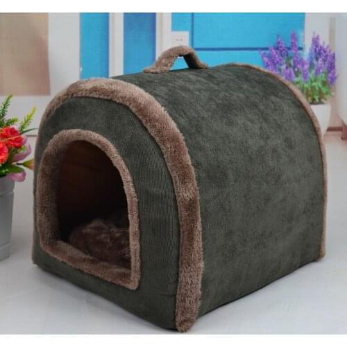 Hand Wash Corduroy Dogs Houses Winter Autumn Warm Pet Beds Dog Cat Sleeping Sofas House Corduroy Pet Kennels Pets Nest