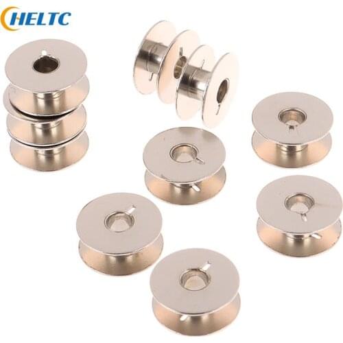 10PCS/lot Metal Bobbins Spool Sewing Craft Tool Stainless Steel Sewing Machine Bobbins Spool for Brother Janome Singer