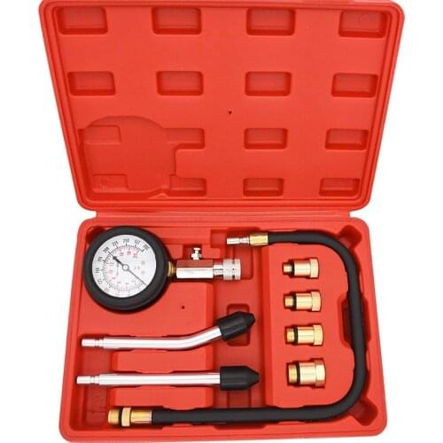 Gasoline Engine Compression Tester Auto Petrol Gas Engine Cylinder Automobile Pressure Gauge Tester Automotive Test Kit 0-300psi