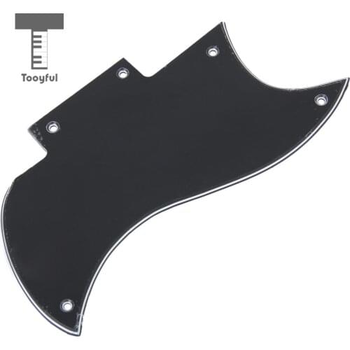 Tooyful High Quality 3 Ply ABS Pickguard Scratch Plate Anti-scratch Accessory for SG Electric Acoustic Guitars Black Wholesale