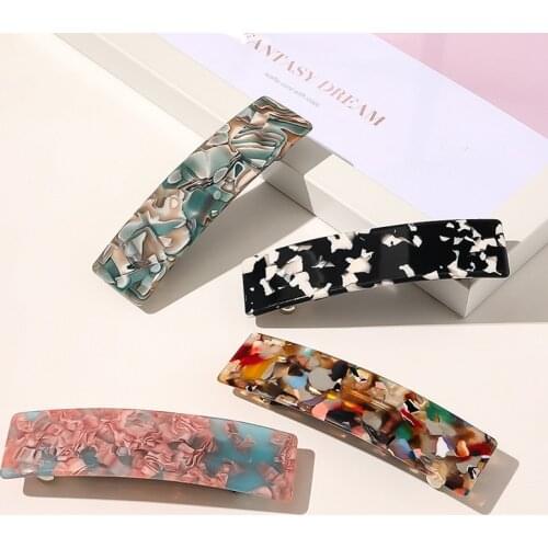 Fashion Hair Clips Leopard Marble Textured Geometric Hair Pins Hair Barrettes Hair Clips for Girl Hairpin Women Hair Accessories