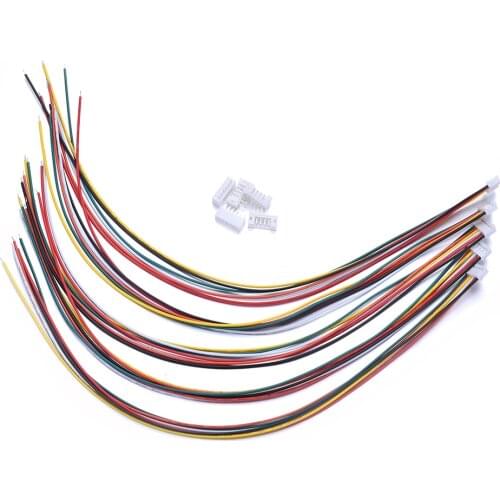 10Pcs Micro JST 2.0 PH 6 Pins Male & Female Connector Plug with 300mm Wire Cables Connector Plugs