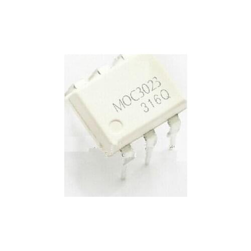 10CS MOC3023 OPTOCOUPLER TRIAC-OUT 6-DIP NEW