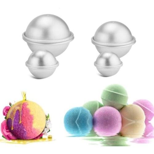 3D Aluminium Alloy Cake Mold Bath Bomb Baking Moulds Roast Ball Mold Own Crafting Handmade 3 Sizes LX8617