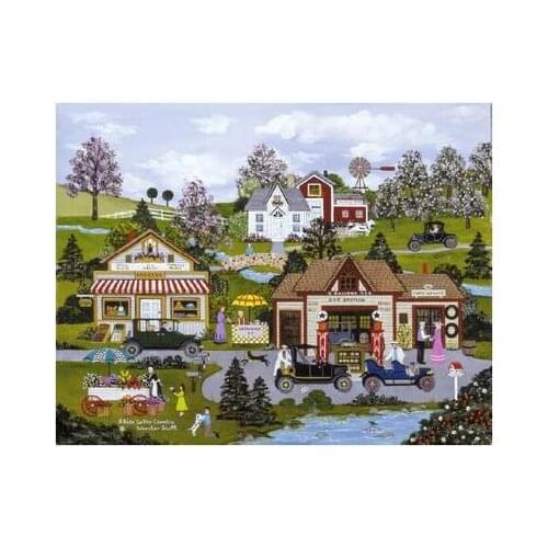 56984 A Ride in The Country Needlework,For Embroidery,DIY 14CT Unprinted Arts Cross stitch kits Set Cross-Stitching Home Decor
