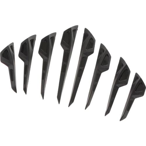 8 PCS Rubber Car SUV Front Bumper Lip Canards Splitter Trim Kits Set