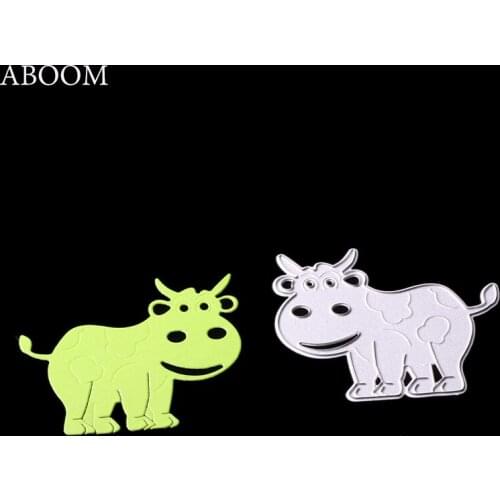 ABOOM New Lovely Animal Cow Metal Cutting Dies For Scrapbooking Stencil DIY Scrapbook Cutting Dies Paper Craft Template