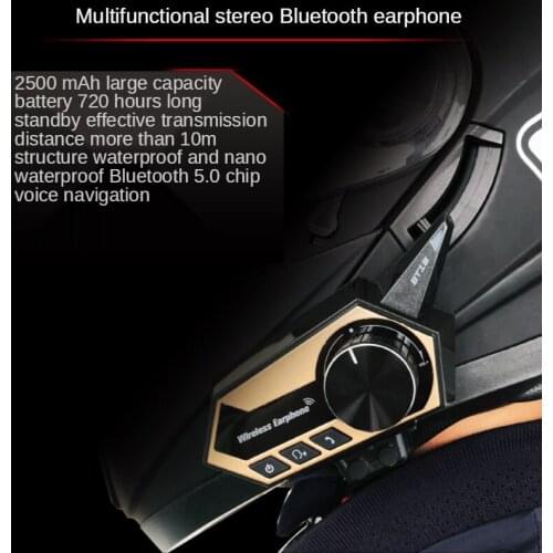 Helmet Bluetooth headset Motorcycle Bluetooth Music headset 5.0 Bluetooth chip
