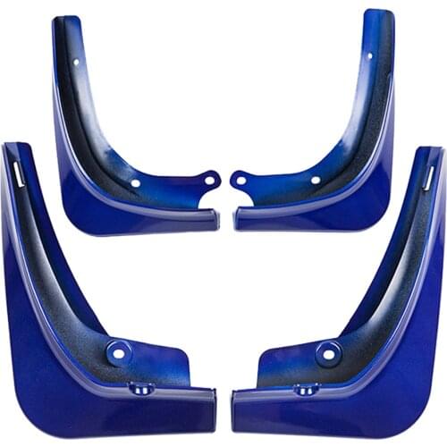 4 Pcs/Set Car Mud Flaps Front Rear Mudguard Splash Guards Fender Mudflaps For Tesla Model 3 2016~2019 ABS Car Accessories Blue
