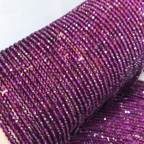 Natural purple tooth U disk beads faceted loose beads Faceted beads for jewelry production DIY necklace bracelet accessories2x3m