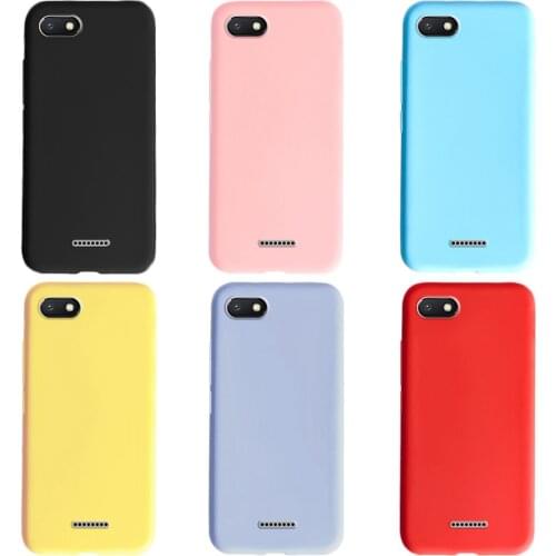 For Xiaomi Redmi 6A Case Cover Lovely Cute TPU Phone Case For Funda Xiaomi Redmi 6A A6 Candy Color Soft Silicone Cases Cover Bag