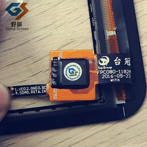 Black 8 inch P/N fpc080-1182at Capacitive touch screen panel repair replacement spare parts