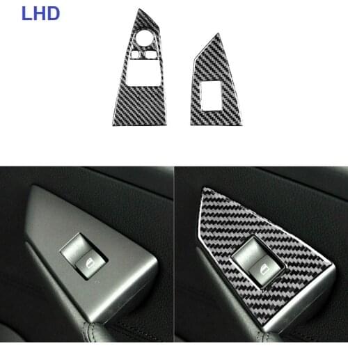 Car Window Switch Door Console Panel Carbon Fiber Cover Stickers Fit For BMW 6 Series E63 E64 2004-2010 Car Interior