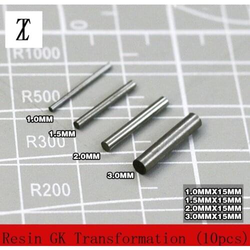 For Model Making Tools Resin GK Transformation Stainless Steel Piling Pole(10pcs/bag)