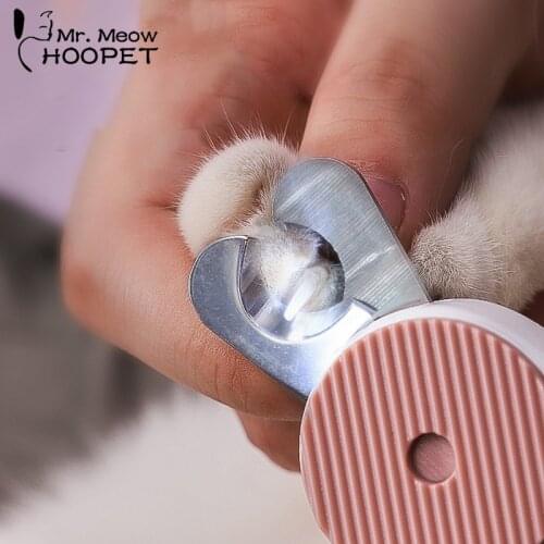 Hoopet Two-color Trimmer Grooming Tools For Pet Professional Nail Clippers Convenient Scissors For Dogs LED Light Nail Clipper
