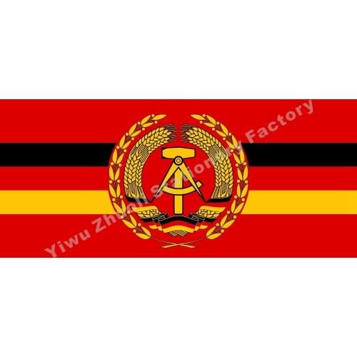 Germany National Peoples Army Flag 150X90cm (3x5FT) 120g 100D Polyester Double Stitched High Quality Banner Free Shipping