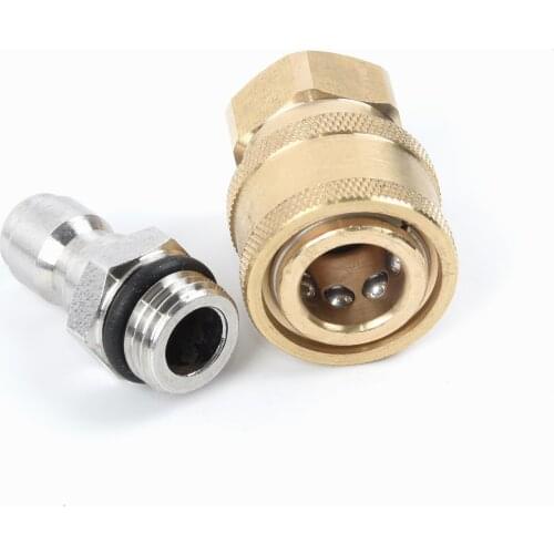 1/4" M22 Copper Female Plug High Pressure Quick Connector Car washer Adapter Water Gun Hydraulic Couplings For Garden Irrigation