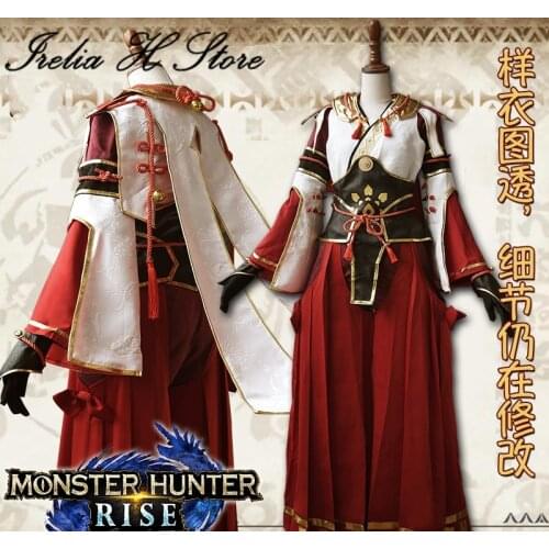 Irelia H Store Monster Hunter Rise Receptionist Cosplay Costume Halloween Costumes