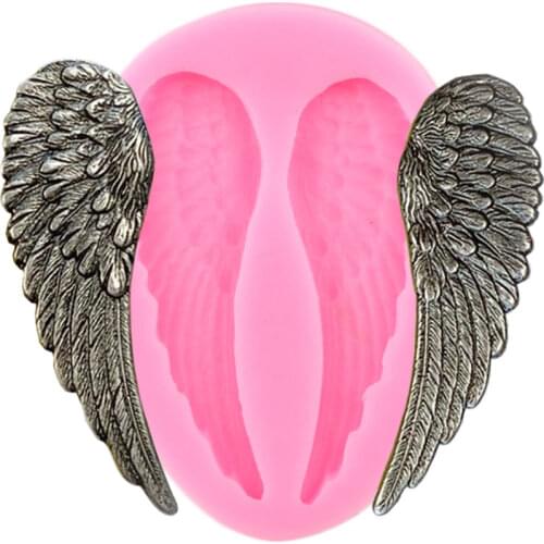 Angel Wings Silicone Mold Chocolate Cupcake Topper Fondant Mould DIY Party Cake Decorating Tools Candy Polymer Clay Resin Molds
