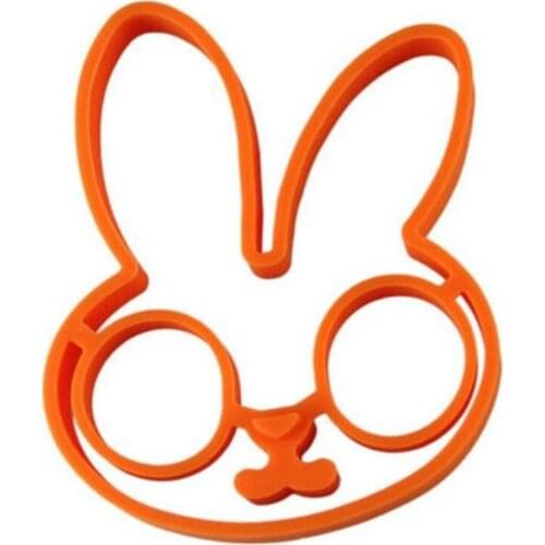 Kitchenware Rabbit shape fried egg mold silica gel rabbit omelet egg and pancake rings frying ring of a small white rabbit AB202