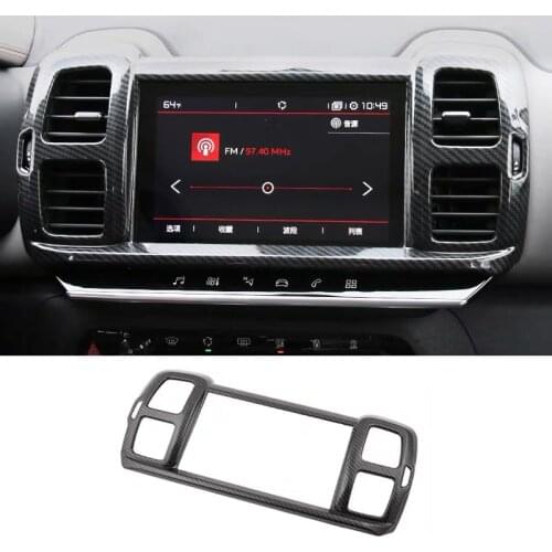 For Citroen C5 Aircross 1PC Carbon Fiber ABS Car Air Conditioning Vent Cover Trim Car Styling Accessories