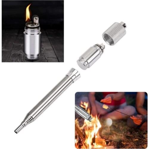 Outdoor Cooking Survival Blow Fire Tube Fire Starter Tube Retractable Stainless Steel Camping Blow Fire Tube Emergency Tool