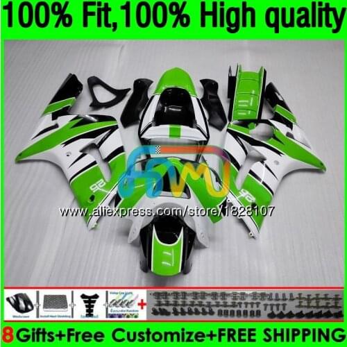 OEM For KAWASAKI White green 600CC ZX600 ZX636 12BS.15 ZX 636 6 R ZX 6R 03 04 ZX-636 ZX-600 ZX-6R ZX6R 03 04 2003 2004 Fairing